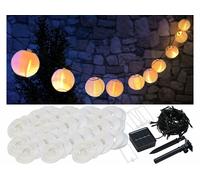 Lunartec Guirlande LED solaire blanc chaud avec 50 lampions - 10 m