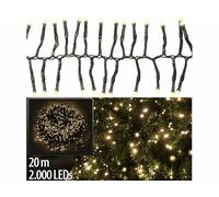 Lunartec Guirlande lumineuse 2000 LED - 20 m - Blanc chaud