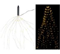 Guirlande lumineuse à effet cascade 20 fils / 720 LED couleur blanc chaud [Lunartec]