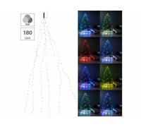 Lunartec Guirlande lumineuse à effet cascade 6 fils / 180 LED couleur changeante