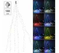 : Guirlande lumineuse à effet cascade 6 fils / 180 LED couleur changeante