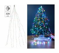 Lunartec Guirlande lumineuse à effet cascade 8 fils / 320 LED couleur changeante