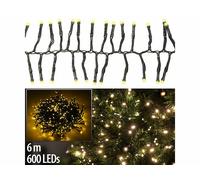 Lunartec Guirlande lumineuse à LED blanc chaud connectée - câble 6 m vert