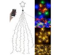 Lunartec : Guirlande lumineuse effet cascade pour sapin de Noël, 240 LED, avec bluetooth & application