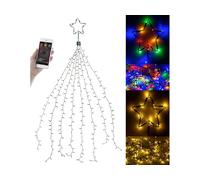 Lunartec Guirlande lumineuse effet cascade pour sapin de Noël, 320 LED, avec bluetooth & application