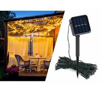 Lunartec : Guirlande lumineuse solaire 22 m - 200 LED blanc chaud