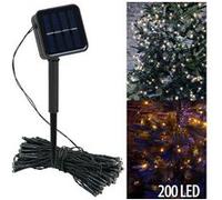Lunartec : Guirlande lumineuse solaire 22 m - 200 LED blanc chaud