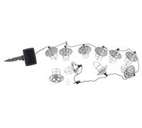 Lunartec Guirlande lumineuse solaire à LED avec 10 lanternes en métal - 1,6 mètre