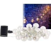 Lunartec Guirlande Lumineuse Solaire à LED Design Ampoule Classique - 3,80m