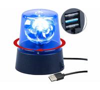 Lunartec Gyrophare bleu 360° USB ou à piles