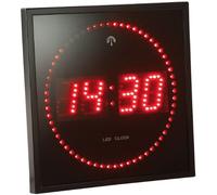 Lunartec Horloge digitale murale radiopilotée avec 140 LED - Rouge