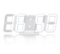 Lunartec Horloge LED digitale design 3D avec fonction réveil - Grande