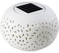 Lampe à LED solaire - Méditerranée - Blanc - Porcelaine - Énergie solaire - Design contemporain