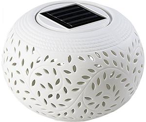 Lunartec Lampe à LED Solaire décorative en Porcelaine