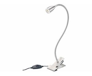 Lunartec Lampe à pince avec col de cygne et LED 3 W intégrée
