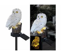 Lampe chouette solaire avec LED blanc chaud et piquet [Lunartec]