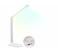 Lunartec Lampe de bureau rechargeable LED CCT 280 lm - coloris argent / blanc