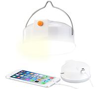 Lunartec Lampe de camping à LED 3 en 1 avec fonctions anti-moustique et batterie d'appoint, 6000 mAh