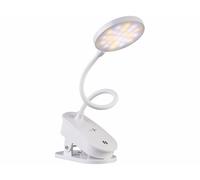 Lunartec Lampe de lecture CCT rechargeable avec support à pince et col de cygne