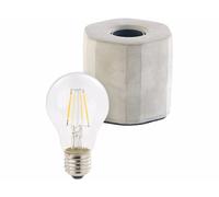 Lunartec Lampe de table design en béton avec ampoule à filaments LED, E27