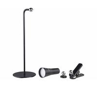 Lampe magnétique murale, à pince et de table rechargeable - coloris noir [Lunartec]