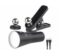 Lampe magnétique rechargeable murale et à pince - coloris noir [Lunartec]