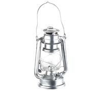 Lunartec Lampe tempête à LED au design de lampe à huile, imitation flamme - Argent