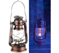 Lunartec Lampe-tempête à LED effet flamme vacillante - Bronze
