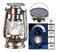 Lunartec Lampe-tempête LED Solaire à intensité Variable 200 LM / 3 W / 3000 ...