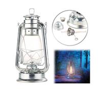 Lunartec Lampe-tempête rétro à pétrole 30 cm Amalia - Aspect Zinc