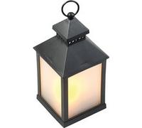 Lanterne à LED effet flamme avec minuteur - Noir [Lunartec]