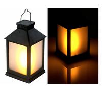Lunartec Lanterne de Jardin Solaire à 12 LED Effet Flamme
