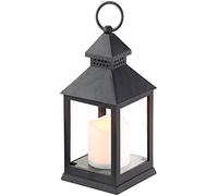 Lunartec Lanterne LED à Piles Effet Flamme vacillante - Noire