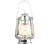 Lunartec : Lanterne tempête LED avec effet de flamme, hauteur 25 cm, argentée Argent G