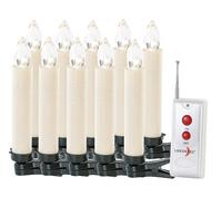 Lunartec Lot de 10 Bougies de Noël pour sapin