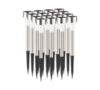 Lunartec Lot de 16 mini-bornes solaires à LED avec capteur de luminosité