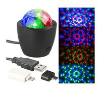 Lunartec Mini boule disco RVB USB / Lightning avec capteur acoustique