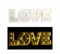 Lunartec Miroir décoratif lumineux sans fil "LOVE" avec fonction minuteur