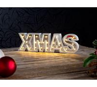 Miroir décoratif lumineux sans fil "XMAS" avec fonction minuteur