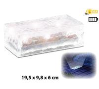 Lunartec Pavé lumineux à LED solaire - 19,5 X 9,8 X 6 cm