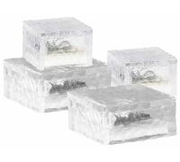 Lunartec Pavés lumineux à LED solaires - 2x petits + 2x grands