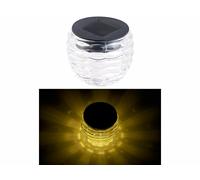 Lunartec Photophore en verre à LED à alimentation solaire, Ø 8 cm "Liora"