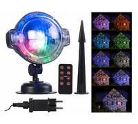 Lunartec Projecteur effet chute de neige à LED blanches & multicolores