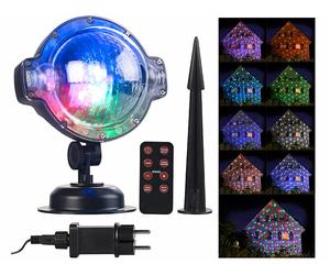 Lunartec Projecteur effet chute de neige à LED blanches & multicolores
