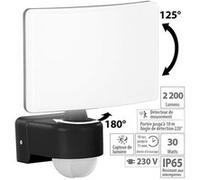 Lunartec Projecteur LED avec détecteur PIR 2200 lm 30 W blanc chaud