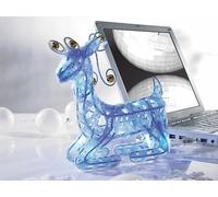 Lunartec Renne du Père Noël lumineux USB/Pile