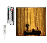 Rideau LED USB télécommandé à luminosité variable et 8 modes [Lunartec]