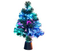 Lunartec Sapin de Noël Artificiel Lumineux avec Fibre Optique LED