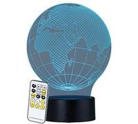 Lunartec : Socle lumineux décoratif à LED LS-7.3D - Motif Globe