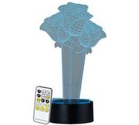 Lunartec : Socle lumineux décoratif à LED LS-7.3D - Motif Roses Blanc